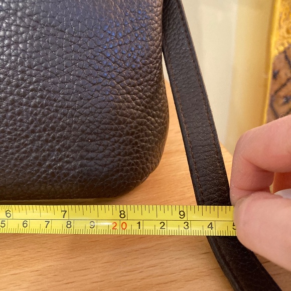 Vintage Coach Hudson Small Zip Bag #6807 Dark Brown Pebbled Leather Crossbody - Picture 11 of 16